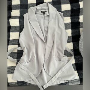 🚨3 for $30🚨 Light Gray Blazer Vest with Belt